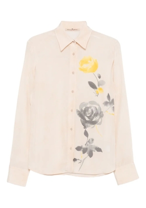 Ermanno Scervino floral-print silk shirt - Neutrals