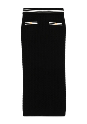 Alessandra Rich cotton midi skirt - Black
