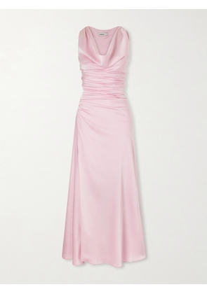 SIMKHAI - Melaney Draped Gathered Satin Gown - Pink - US0,US2,US4,US6,US8,US10