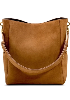 AMI Paris large Carrousel leather bucket bag - Brown