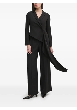 Sandro Ferrone asymmetric draped blazer - Black