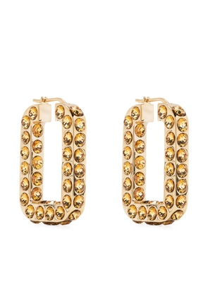 Amina Muaddi Charlotte crystal-embellished hoop earrings - Gold