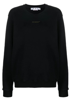 Off-White signature Arrows tie-dye crewneck sweatshirt - Black