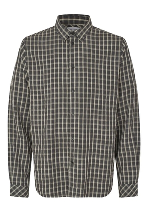 SAMSOE SAMSOE checked saryan shirt - Black