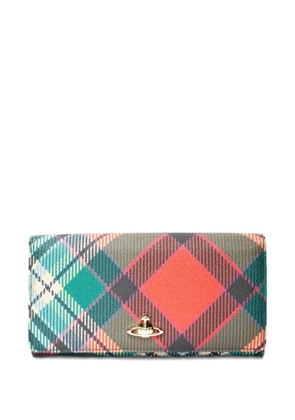 Vivienne Westwood Pre-Owned tartan orb wallet - Green