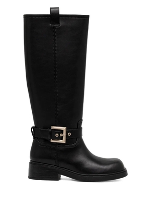 Armani Exchange buckle-detail boots - Black