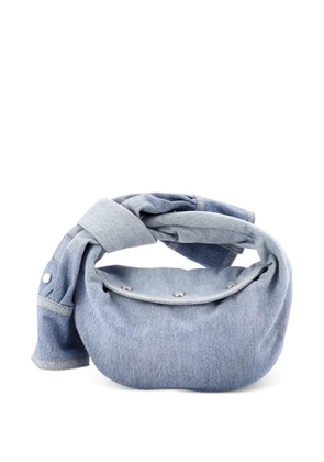 Bottega Veneta Pre-Owned BV Jodie Shirt Effect Denim Mini hobo bag - Blue