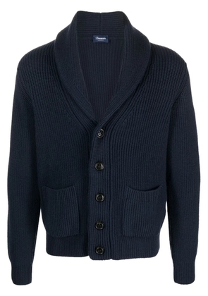 Drumohr shawl-collar button-up cardigan - Blue