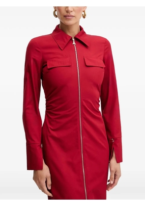 Patrizia Pepe zipped midi dress - Red