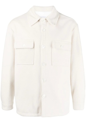 Family First French-terry flap-pocket shirt - White