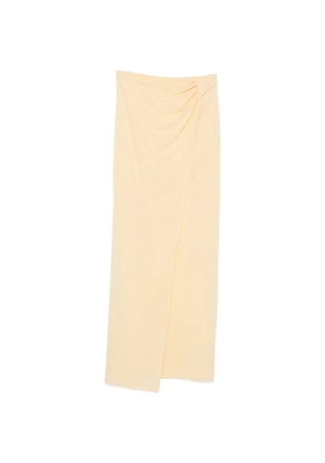THE ANDAMANE Phoebe draped midi skirt - Yellow