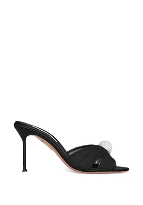 Aquazzura Mystery Mule embellished sandals - Black