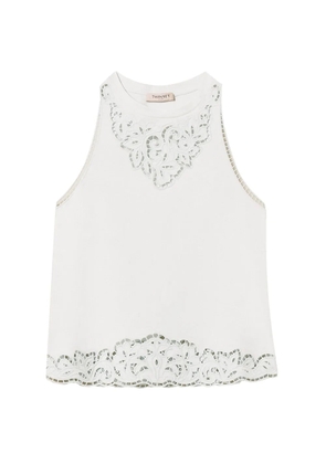 TWINSET broderie-anglaise tank top - Blue