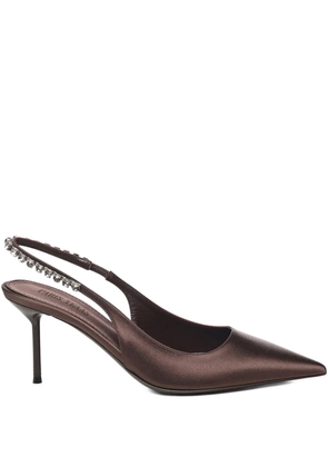 Paris Texas 70mm Lidia slingback pumps - Brown