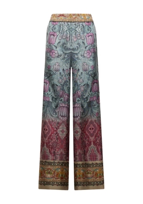 Pierre-Louis Mascia floral-pattern trousers - Blue