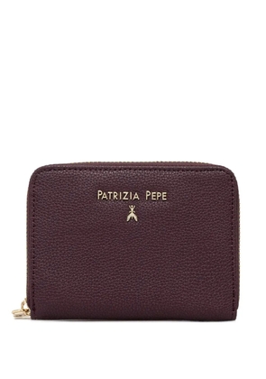Patrizia Pepe logo-lettering zipped wallet - Purple