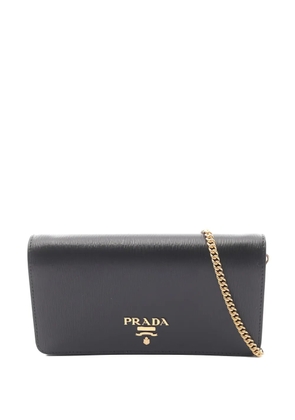 Prada Pre-Owned 2010s chain leather wallet - Black