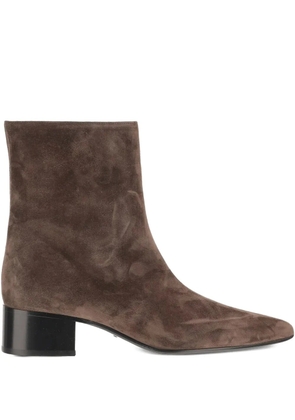 KHAITE suede ankle boots - Brown