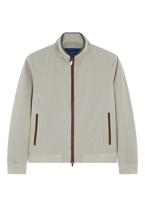 Paul & Shark Typhoon Re-4X4 suede-details bomber jacket - Neutrals
