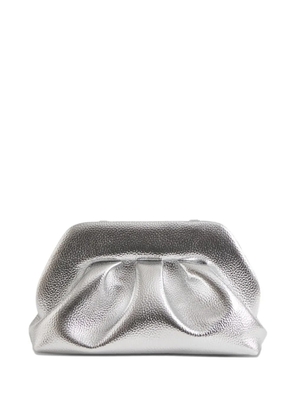 Themoirè medium Bios gathered clutch bag - Silver