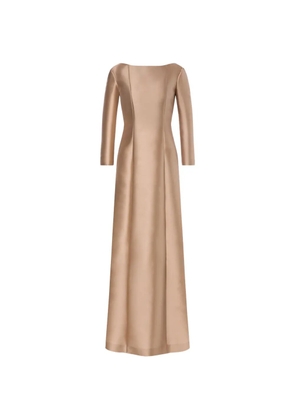Alberta Ferretti long-sleeve evening dress - Neutrals