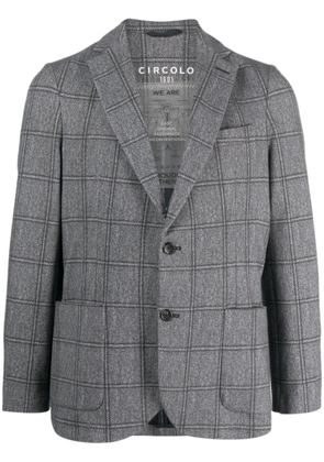 Circolo 1901 plaid-check single-breasted blazer - Blue