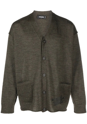 DSQUARED2 V-neck virgin wool cardigan - Green