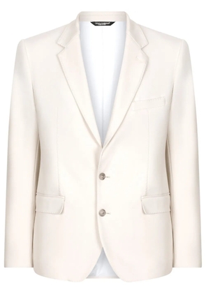 Dolce & Gabbana single-breasted notched-lapels blazer - White
