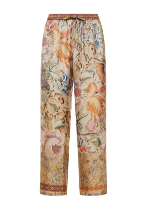 Pierre-Louis Mascia floral-print drawstring-waist trousers - Neutrals