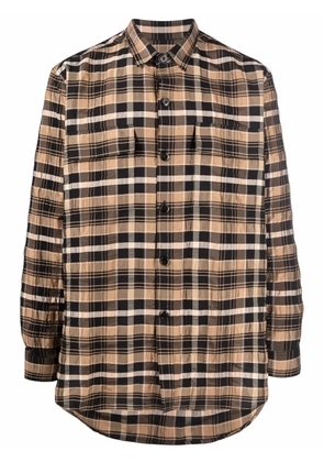 Nanushka organic-cotton checked shirt - Neutrals