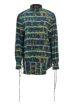Altuzarra long-sleeve lace-up shirt - Green