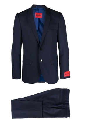 HUGO single-breasted suit set - Blue