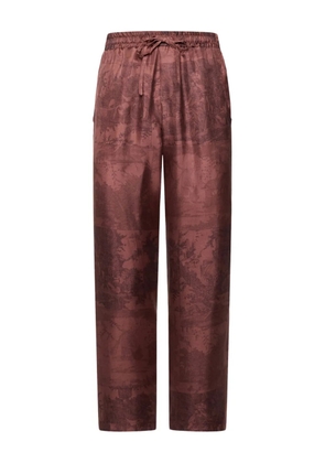 Pierre-Louis Mascia landscape-print drawstring-waist trousers - Red