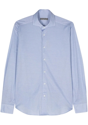 Corneliani piqué-weave shirt - Blue