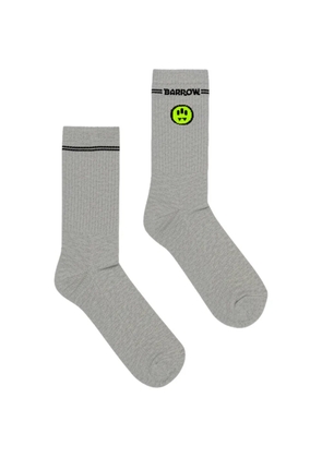 BARROW ribbed logo socks - Grey