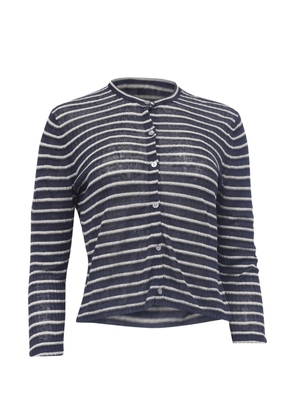 Theory striped button-down cardigan - Blue
