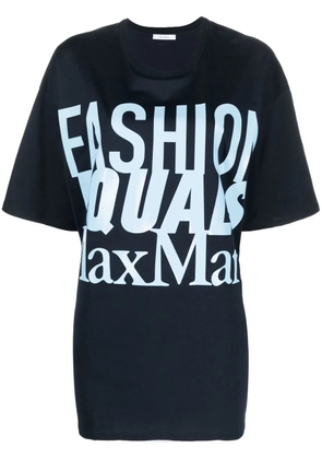 Max Mara logo-print cotton T-shirt - Blue