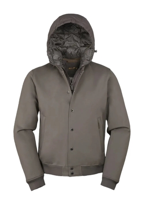 Moorer Callum-TZ hooded button jacket - Grey