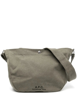 A.P.C. logo-print tote bag - Green