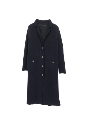 CHANEL Pre-Owned 1988 logo-button cardigan - Blue