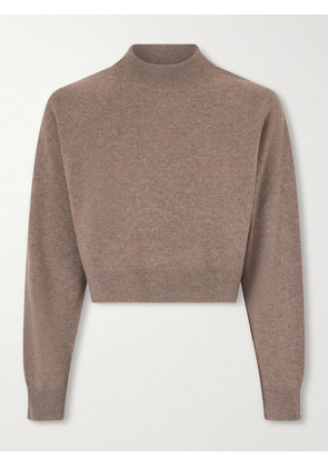 Jil Sander - Cropped Wool And Cashmere-blend Sweater - Brown - IT36,IT38,IT40,IT42,IT44,IT46