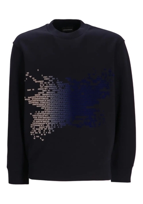 Emporio Armani logo-print cotton sweatshirt - Blue