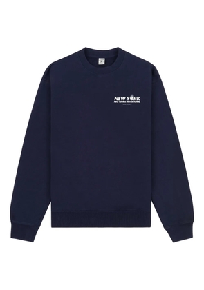 Sporty & Rich text-print crew-neck sweater - Blue