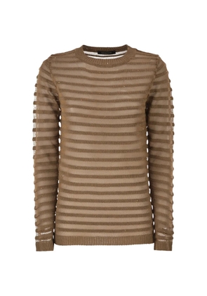 Fabiana Filippi sequin-embellished boat-neck sweater - Brown