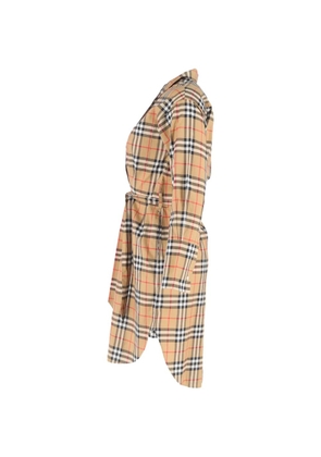 Burberry Pre-Owned checked belted shirt dress - Neutrals
