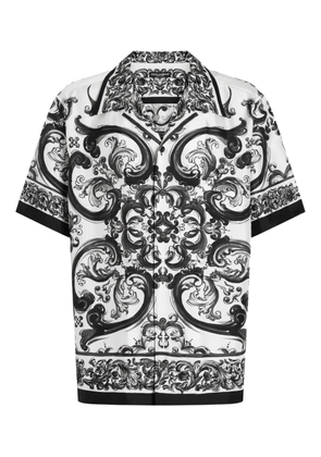 Dolce & Gabbana Majolica-print silk shirt - White