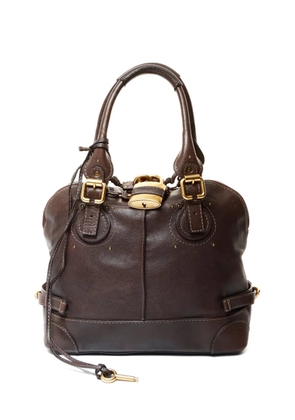 Chloé Pre-Owned padlock leather tote bag - Brown