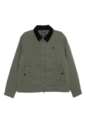 Fred Perry corduroy-collar padded jacket - Green