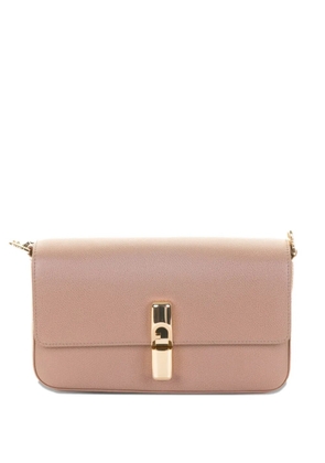 Furla lock-detail leather shoulder bag - Neutrals