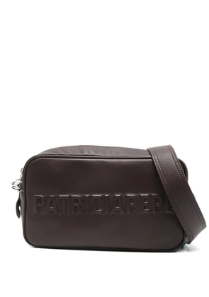 Patrizia Pepe embossed logo satchel bag - Brown